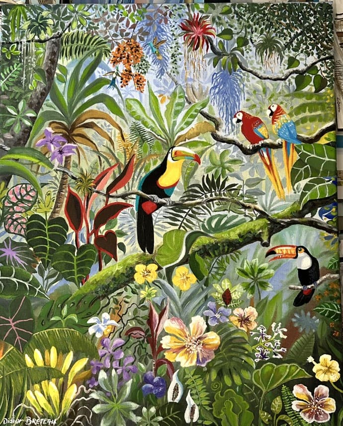 La Jungle aux Toucans, 2019 — Huile sur toile